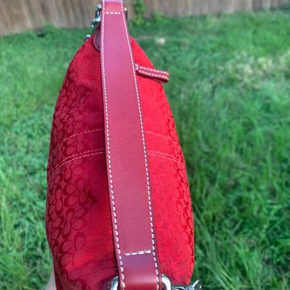 Coach Vintage Red Soho Hobo Bag - Picture 6 of 16